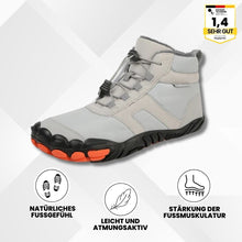 Load image into Gallery viewer, OrthTrek - orthopädische, wasserabweisende & gefütterte Barfußschuhe