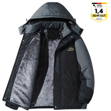Load image into Gallery viewer, Hochwertige Herren-Outdoorjacke mit Kapuze – Wasserdicht, winddicht und warm gefüttert für Herbst und Winter