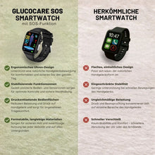 Lade das Bild in den Galerie-Viewer, GlucoCare SOS – Smartwatch mit SOS-Notruffunktion und Gesundheits-Monitoring