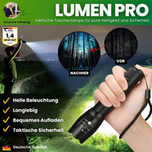 Load image into Gallery viewer, Lumen Pro - taktische Taschenlampe für pure Helligkeit und Sicherheit
