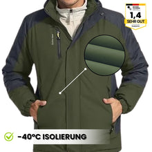 Load image into Gallery viewer, Hochwertige Herren-Outdoorjacke mit Kapuze – Wasserdicht, winddicht und warm gefüttert für Herbst und Winter
