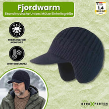 Load image into Gallery viewer, Fjordwarm – Skandinavische Wintermütze mit Ohrenschutz (Unisex-Einheitsgröße)
