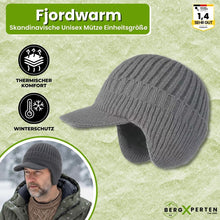 Load image into Gallery viewer, Fjordwarm – Skandinavische Wintermütze mit Ohrenschutz (Unisex-Einheitsgröße)
