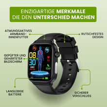 Lade das Bild in den Galerie-Viewer, GlucoCare SOS – Smartwatch mit SOS-Notruffunktion und Gesundheits-Monitoring